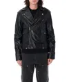 Golden Goose Leather Jacket With Zip Fastening And Pockets In Black