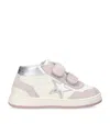 Golden Goose Baby June Leather Sneakers In Pink