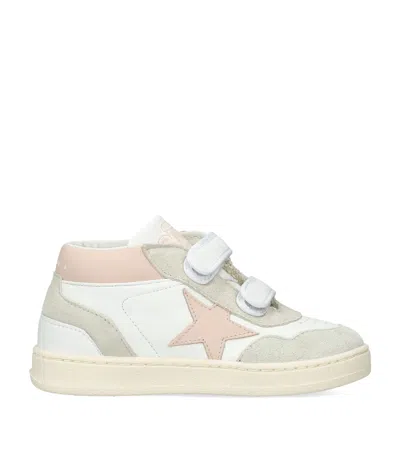 Golden Goose Kids'  Leather June Sneakers In White