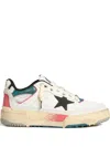 Golden Goose Forty2 Leather Sneakers With Star Patch In Multi