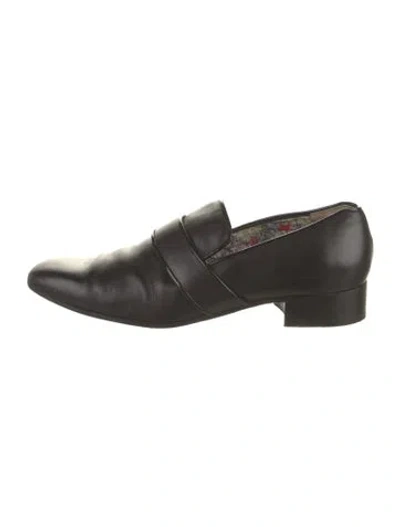 Pre-owned Golden Goose Leather Loafers In Black