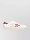 GOLDEN GOOSE LEATHER LOW TOP SNEAKERS WITH DISTRESSED DETAILING