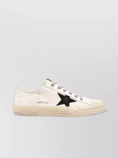Golden Goose V-star Leather Sneakers In White