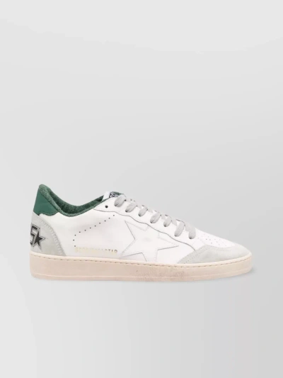 GOLDEN GOOSE LEATHER LOW TOP SNEAKERS WITH STAR PATCH