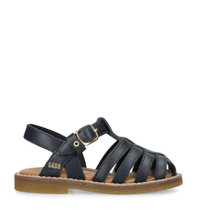 Golden Goose Kids' Leather Maxime Sandals In Black