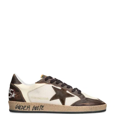 Golden Goose Leather-mesh Ballstar Sneakers In White