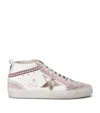 Golden Goose Womens Pink Comb Midstar 82664 Contrast-panel Suede Mid-top Trainers In Pink