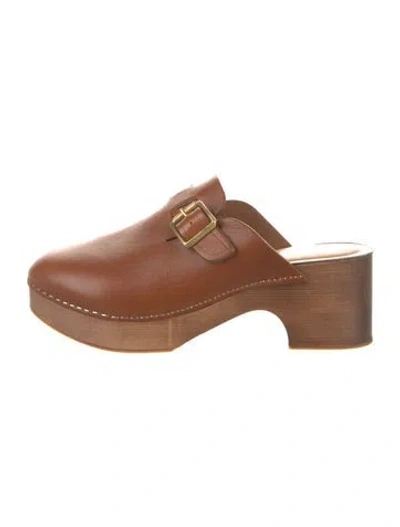 Pre-owned Golden Goose Leather Mules In Brown