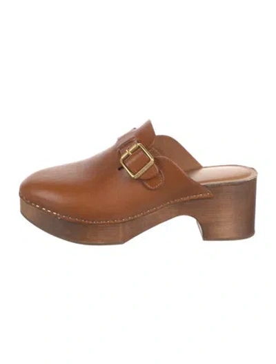 Pre-owned Golden Goose Leather Mules In Brown