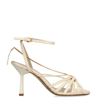 Golden Goose Leather Nico Heeled Sandals 90 In Neutrals