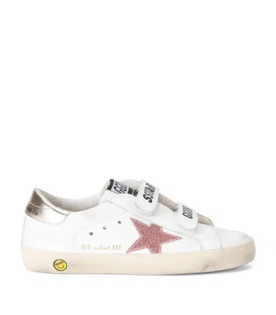 Golden Goose Kids' Leather Old School Sneakers In Gold