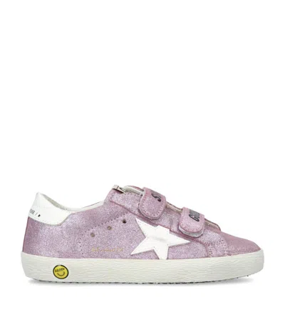 Golden Goose Kids' Old School Sneakers In Pink/white