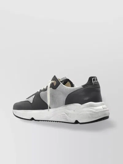 Golden Goose Leather Panelled Chunky Sole Sneakers In Gray