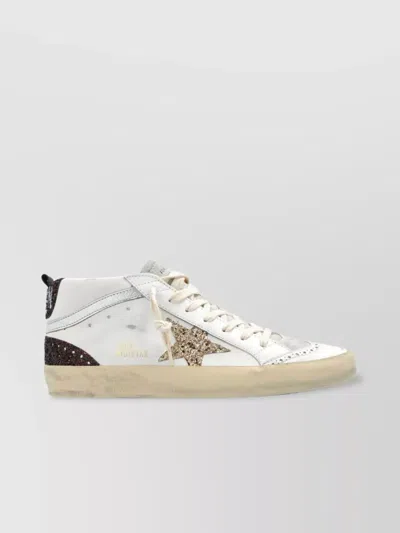 Golden Goose Leather Panelled Low Top Sneakers In White