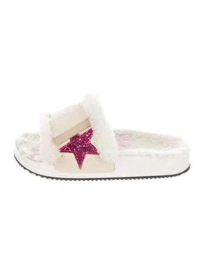 Pre-owned Golden Goose Leather Printed Slides In Neutral