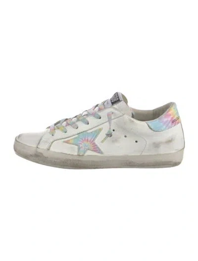 Pre-owned Golden Goose Leather Printed Sneakers In Multi