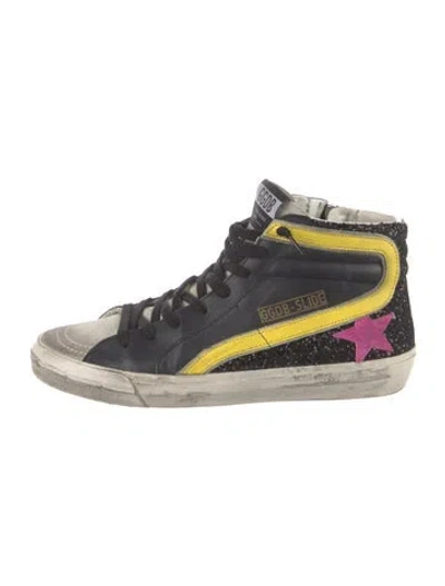 Pre-owned Golden Goose Leather Printed Sneakers In Multi