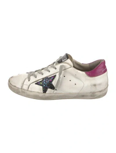 Pre-owned Golden Goose Leather Printed Sneakers In Multi