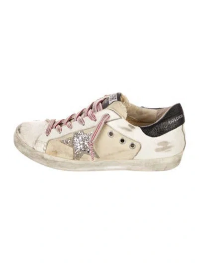 Pre-owned Golden Goose Leather Printed Sneakers In Multi