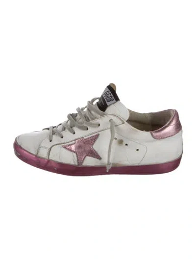 Pre-owned Golden Goose Leather Printed Sneakers In Multi