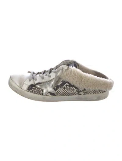 Pre-owned Golden Goose Leather Printed Sneakers In Multi