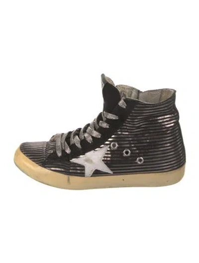 Pre-owned Golden Goose Leather Printed Sneakers In Multi