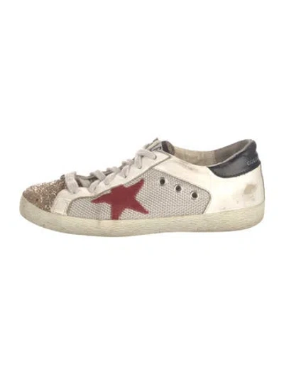 Pre-owned Golden Goose Leather Printed Sneakers In Neutral