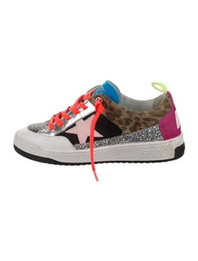 Pre-owned Golden Goose Leather Printed Sneakers In Neutral