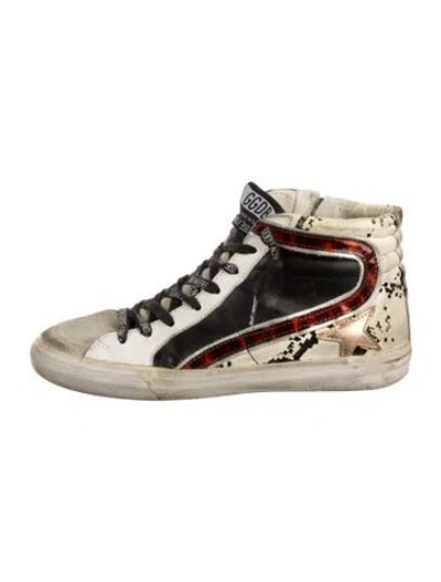 Pre-owned Golden Goose Leather Printed Sneakers In Neutral