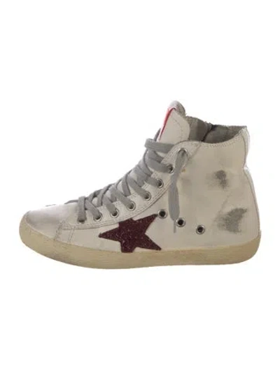 Pre-owned Golden Goose Leather Printed Sneakers In Neutral