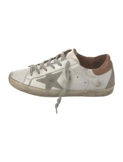 Pre-owned Golden Goose Leather Printed Sneakers In Neutral