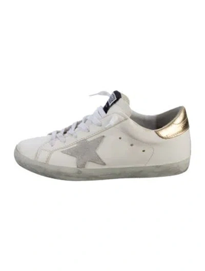 Pre-owned Golden Goose Leather Printed Sneakers In Neutral