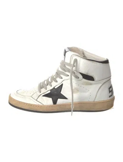 Pre-owned Golden Goose Leather Printed Sneakers In White
