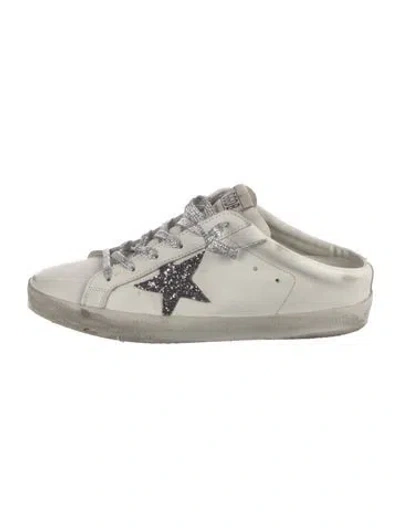 Pre-owned Golden Goose Leather Printed Sneakers In White