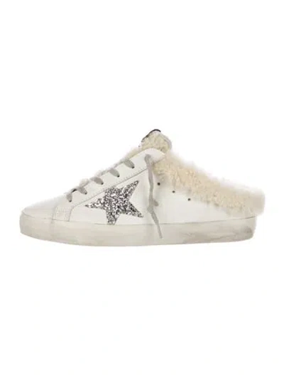 Pre-owned Golden Goose Leather Printed Sneakers In White