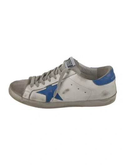 Pre-owned Golden Goose Leather Printed Sneakers In White