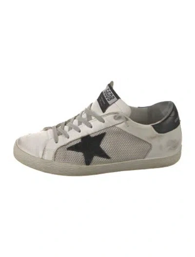 Pre-owned Golden Goose Leather Printed Sneakers In White