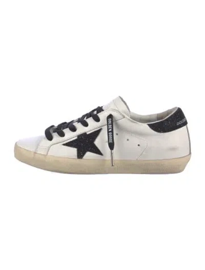 Pre-owned Golden Goose Leather Printed Sneakers In White