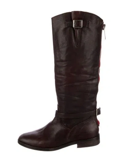 Pre-owned Golden Goose Leather Riding Boots In Brown