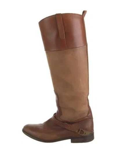 Pre-owned Golden Goose Leather Riding Boots In Brown