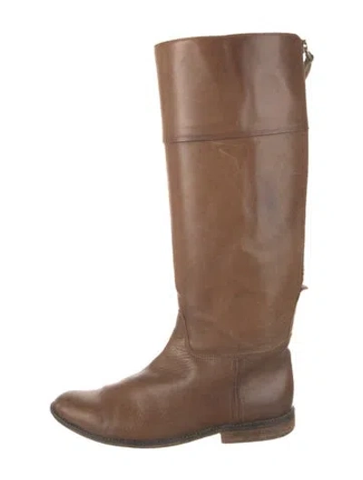 Pre-owned Golden Goose Leather Riding Boots In Brown