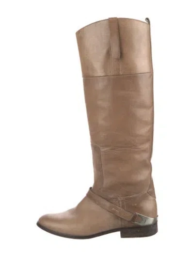 Pre-owned Golden Goose Leather Riding Boots In Neutrals