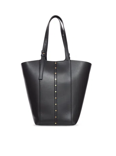 Golden Goose Leather Shopping Bag In Black