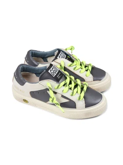 Golden Goose Kids' Leather Sneakers In Blue