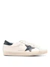 Golden Goose White Lace Up Leather Sneakers In Brown