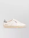 Golden Goose Leather Sneakers Featuring Glitter Detailing And Branded Heel