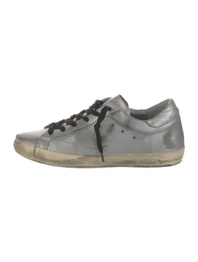 Pre-owned Golden Goose Leather Sneakers In Gray