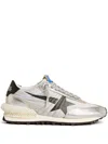Golden Goose Marathon Nylon Sneakers Silver Black Star In Multi
