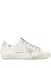Golden Goose Stardan Sneakers With Silver Metallic Leather Star And Heel Tab In White