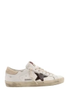 GOLDEN GOOSE LEATHER SNEAKERS WITH BACK CONTRASTING PATCH
